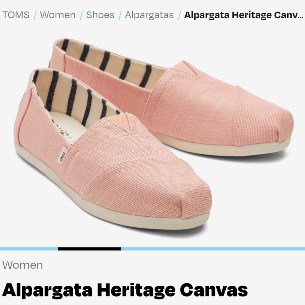 TOMS Dusty Pink Alpargata Hertiage Canvas - Picture 5 of 8